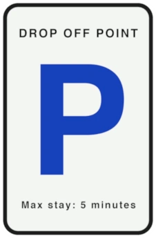 Dropoff Sign