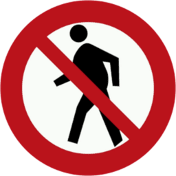 No Pedestrians Sign